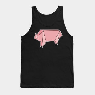 Pig Origami Sticker Style Design Tank Top